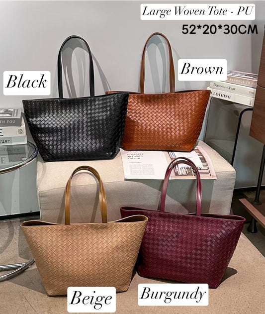 Large Woven Tote - PU